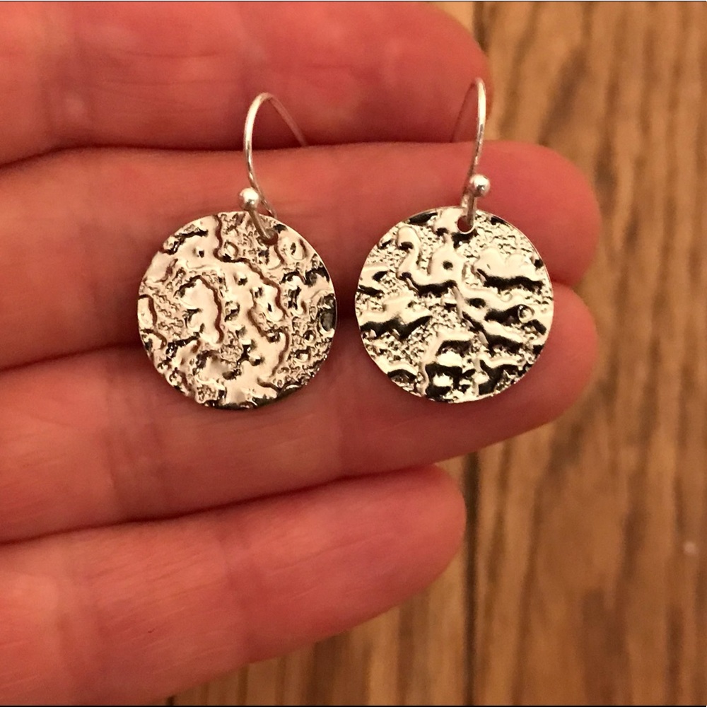 Silver Disc Handmade Earrings